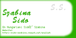 szabina sido business card
